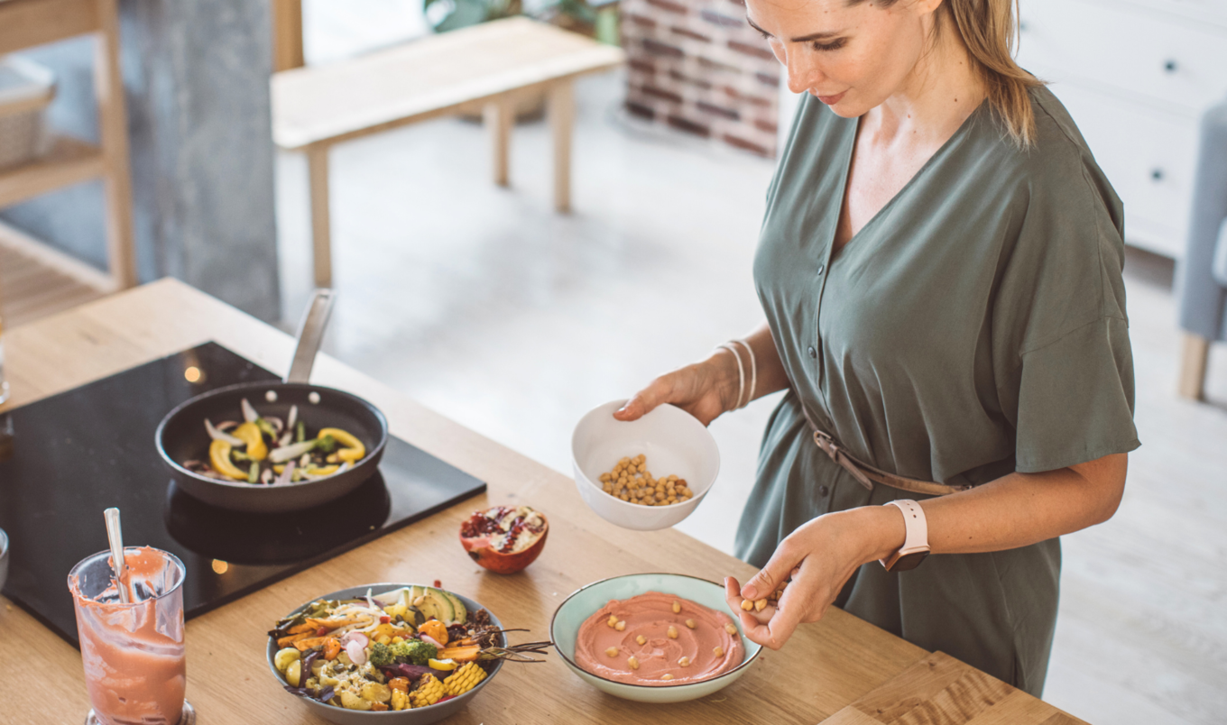 woman making healthy food